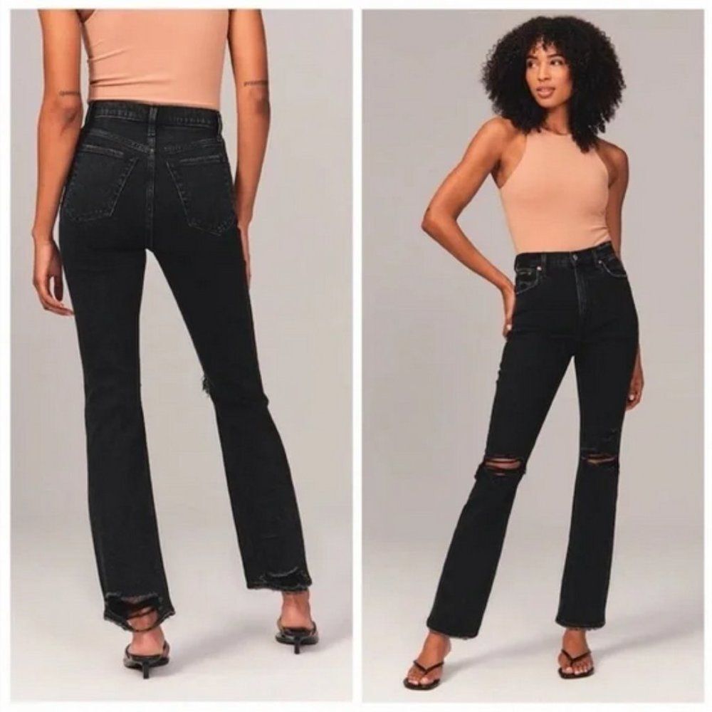 Abercrombie & Fitch Ankle Straight Ultra High Rise Jeans Extra Short